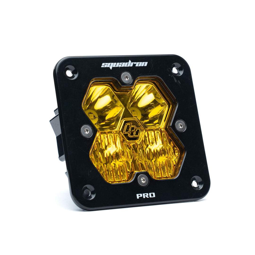 Squadron 2.0 Pro Black Flush Mount LED Auxiliary Light Pod Universal Baja Amber Driving/Combo 49-1013-2