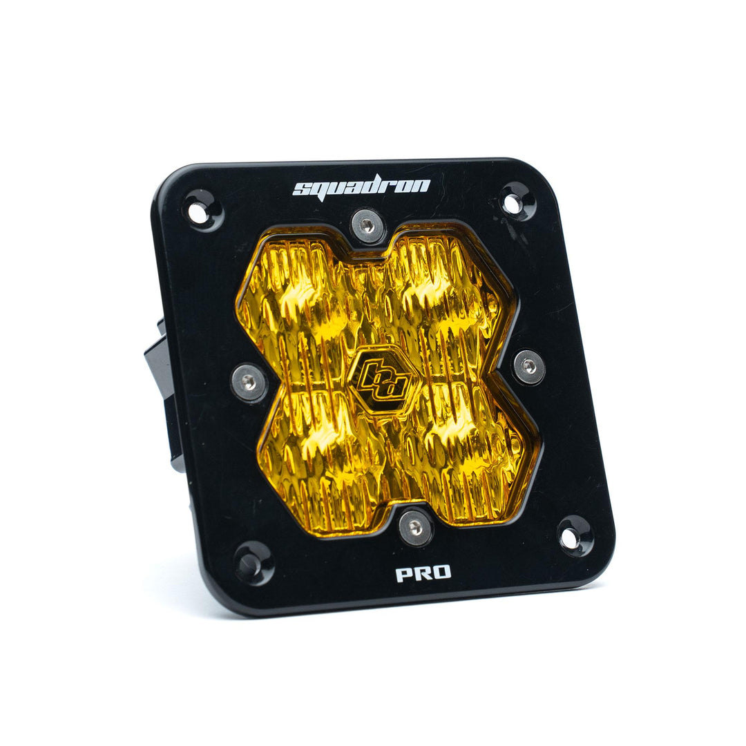 Squadron 2.0 Pro Black Flush Mount LED Auxiliary Light Pod Universal Baja Amber Wide Cornering 49-1015-2