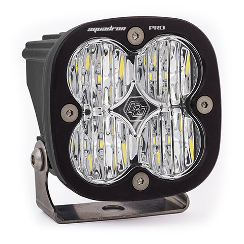 LED Light Pod Black Clear Lens Wide Cornering Pattern Squadron Pro Baja Designs 490005