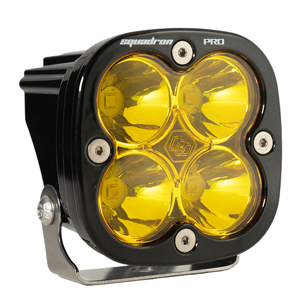 LED Light Pod Black Baja Amber Lens Spot Pattern Squadron Pro Baja Designs 490011