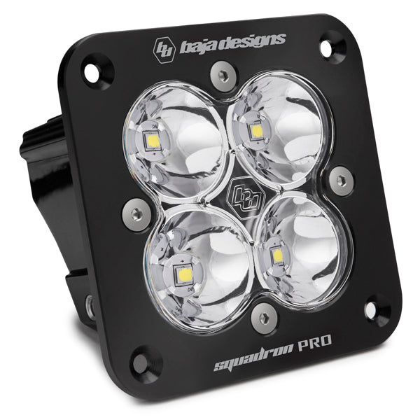 Flush Mount LED Light Pod Black Clear Lens Spot Pattern Squadron Pro Baja Designs 491001