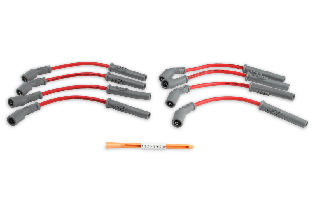 MSD Super Conductor Spark Plug Wire Set - 99-13 GM Truck & SUV - Red | SKU 32829