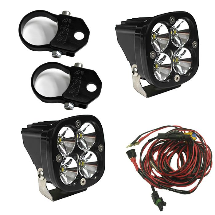 LED Light Pods Kit W/Vertical Mounts 2.00 Inch Harness Squadron Pro Baja Designs 497108