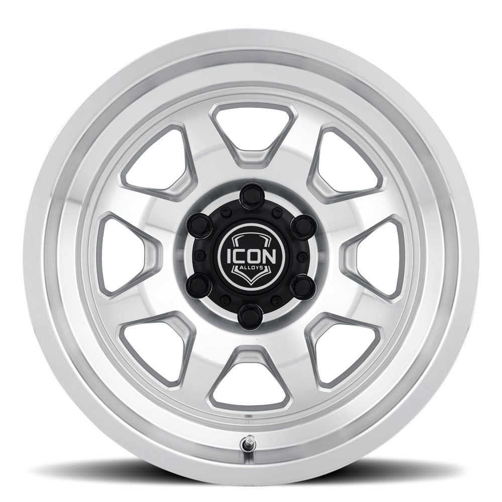ICON Alloys Nuevo Silver Machined 17x8.5 5 X 4.5 0mm Offset 4.75" BS (8117856547SM)