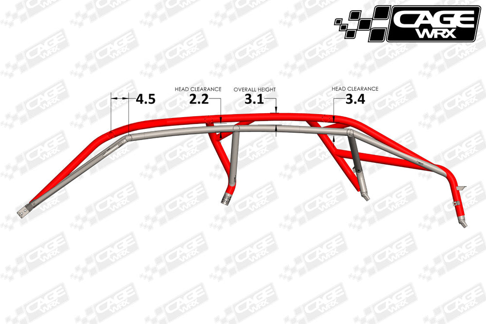 Cagewrx Polaris RZR Pro R4 Super Shorty Assembled Roll Cage | image 2
