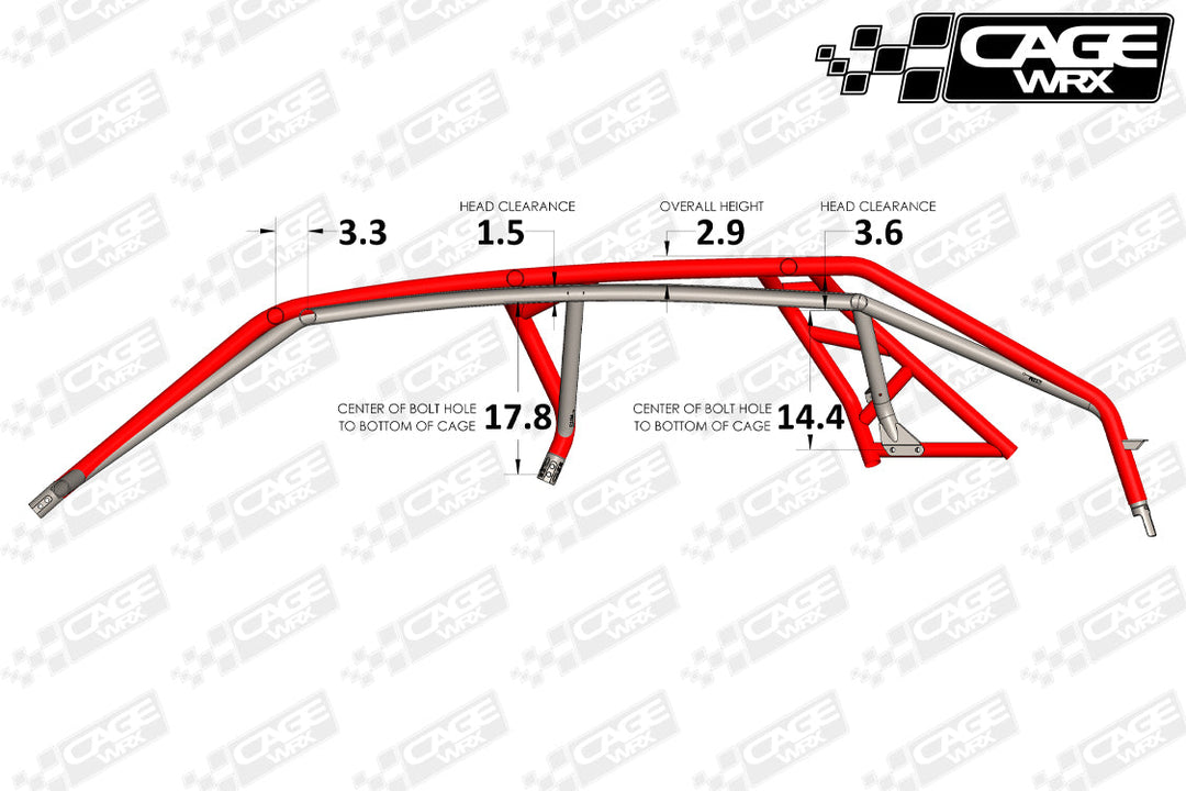 Cagewrx Polaris RZR Pro S4 / Turbo R4 Super Shorty Assembled Roll Cage | image 2