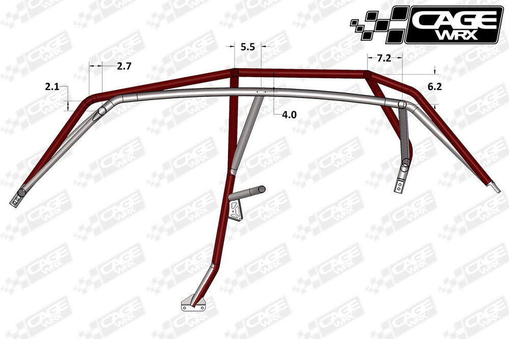 Cagewrx Polaris RZR XP4 / XP4 Turbo (2014-2018) Super Shorty Assembled Roll Cage | image 2