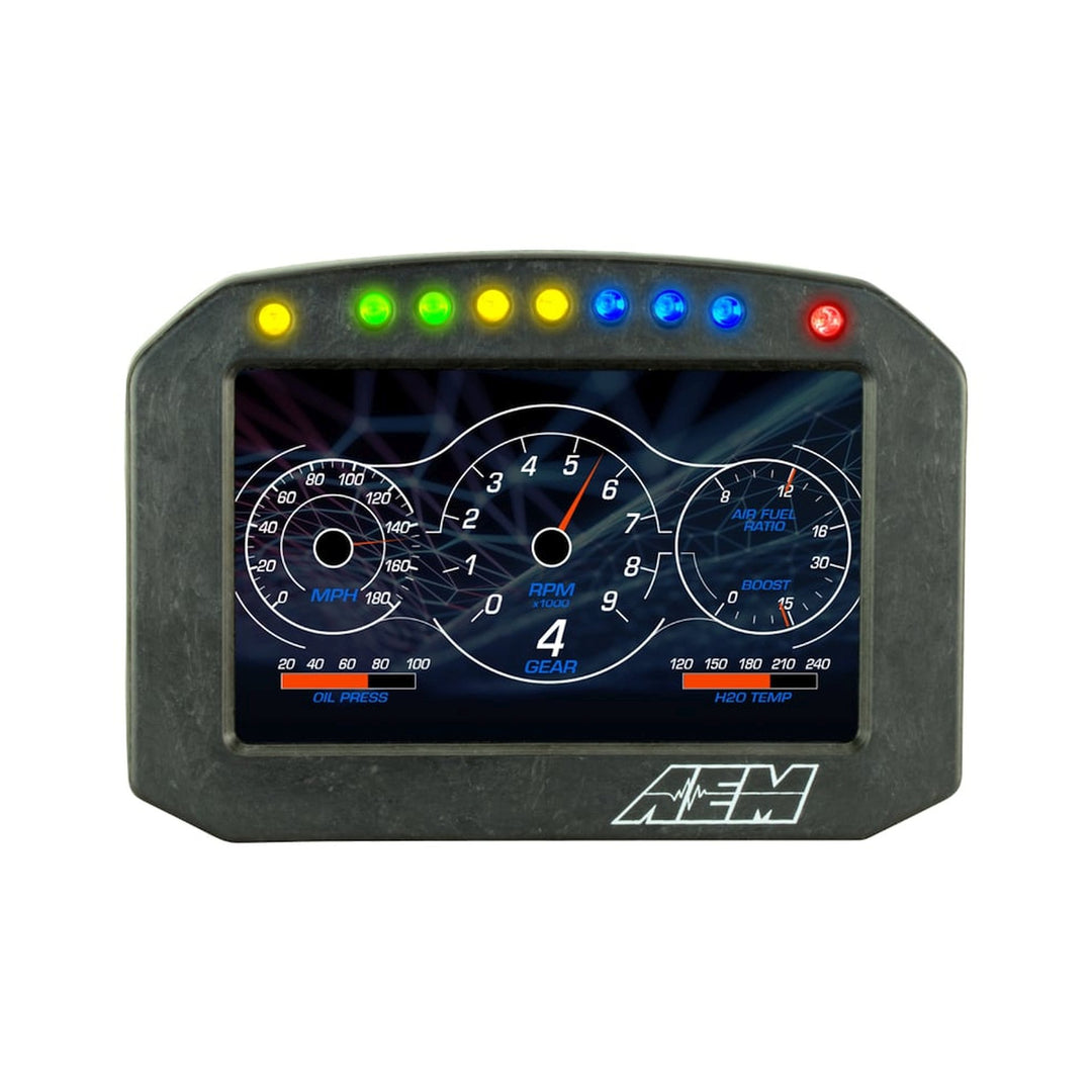AEM CD-5FG Carbon GPS-Enabled Flat Panel Digital Dash Display | SKU 30-5602F
