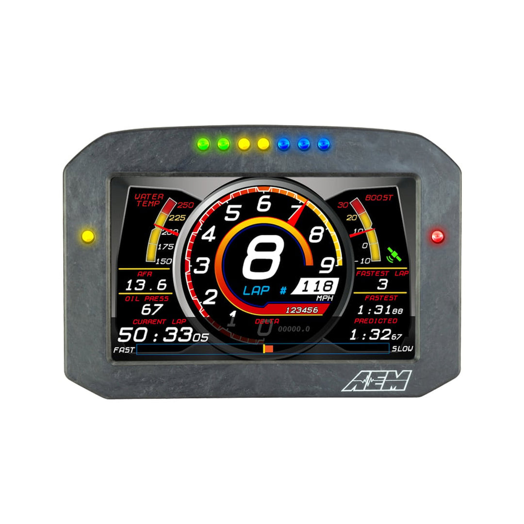 AEM CD-7FL Carbon Flat Panel Logging Display | SKU 30-5701F