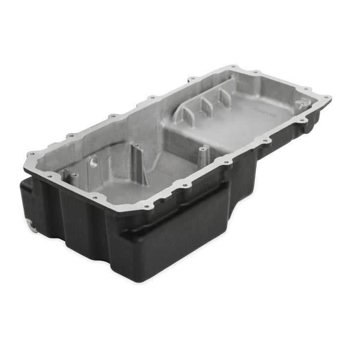 Holley Cast Aluminum Rear Sump Oil Pan - Ford Coyote Swap - Black | SKU 302-90BK
