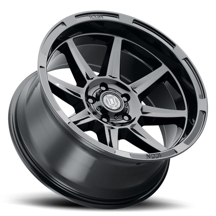 ICON Alloys Bandit Gloss Black 20x10 5x150 -24mm Offset 4.5" BS (6020105545GB)