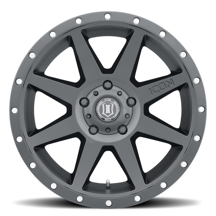 ICON Alloys Rebound Satin Black 20x9 6x5.5 16mm Offset 5.625" BS (1820909056SB)