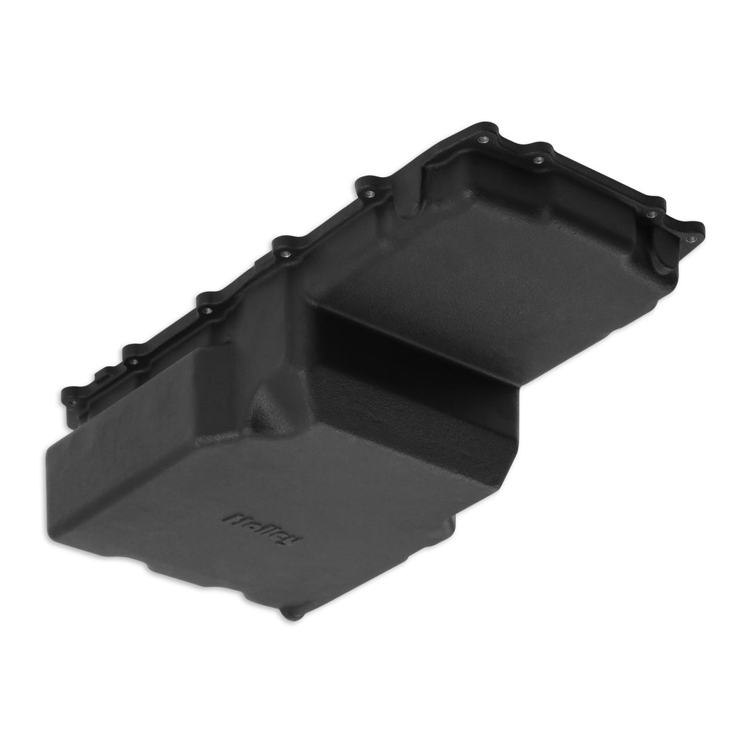 Holley Cast Aluminum Rear Sump Oil Pan - Ford Coyote Swap - Black | SKU 302-90BK