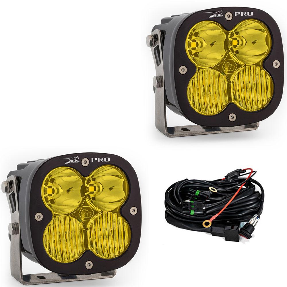 LED Light Pods Baja Amber Lens Driving Combo Pattern Pair XL Pro Series Baja Designs 507813