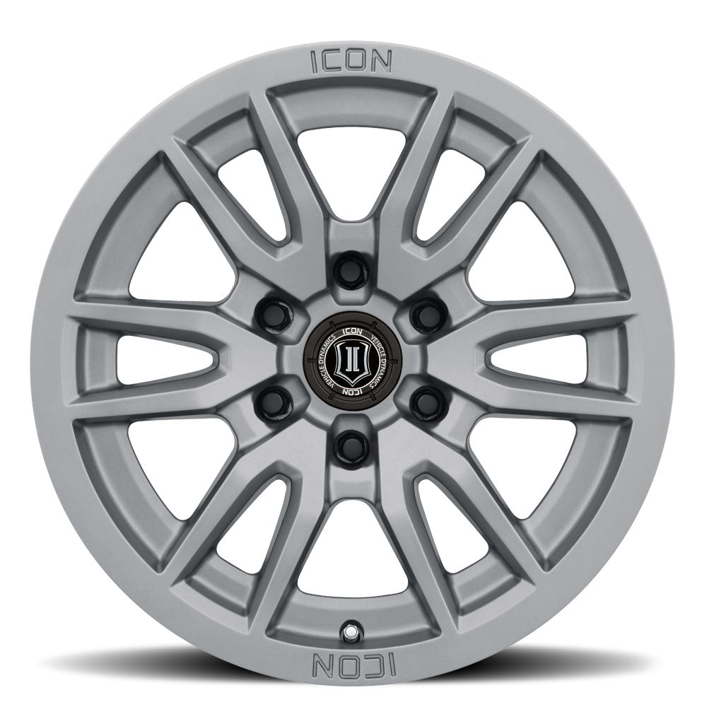 ICON Alloys Vector 6 Titanium 17x8.5 6x135 6mm Offset 5" BS (2417856350TT)