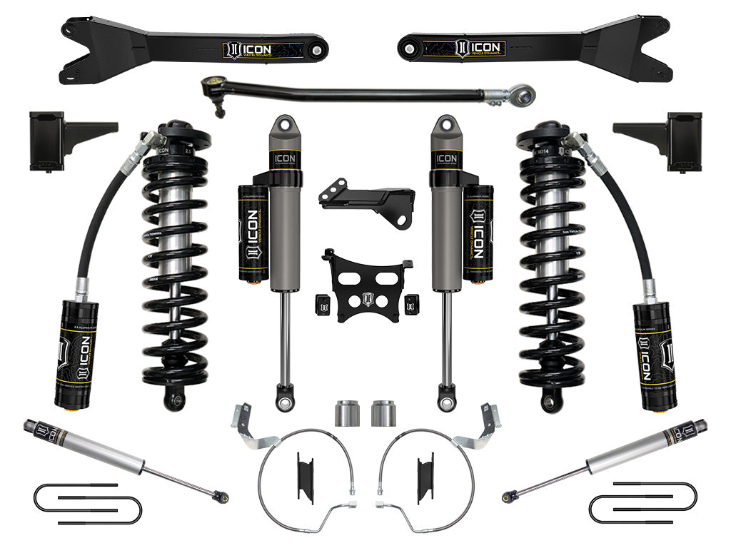 ICON 2023-2026 Ford F-250/350 Super Duty 4WD 4-5.5" Lift Stage 4 Coilover Conversion w/Radius Arms