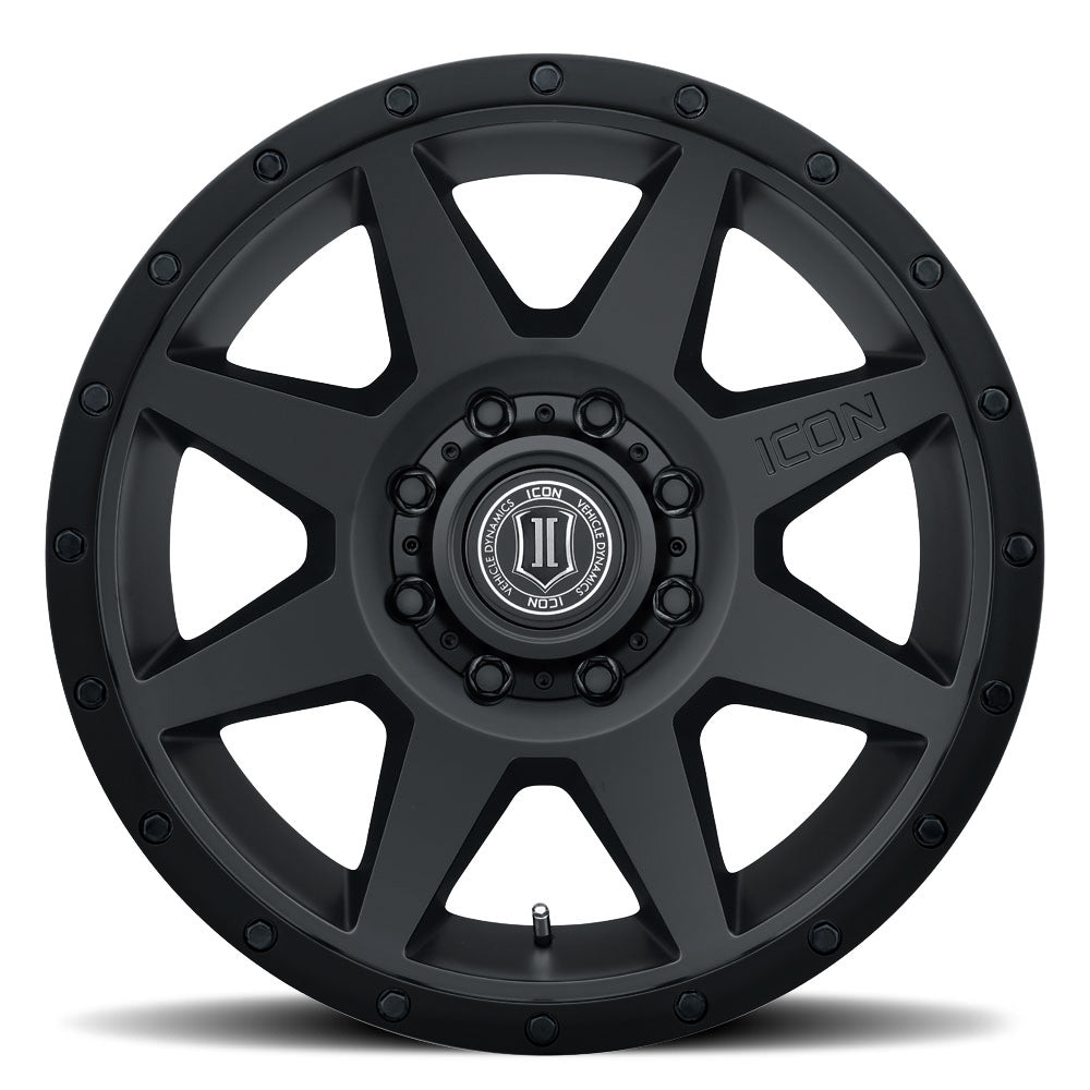 ICON Alloys Rebound Double Black 20x9 8x6.5 12mm Offset 5.5" BS (1820908055DB)