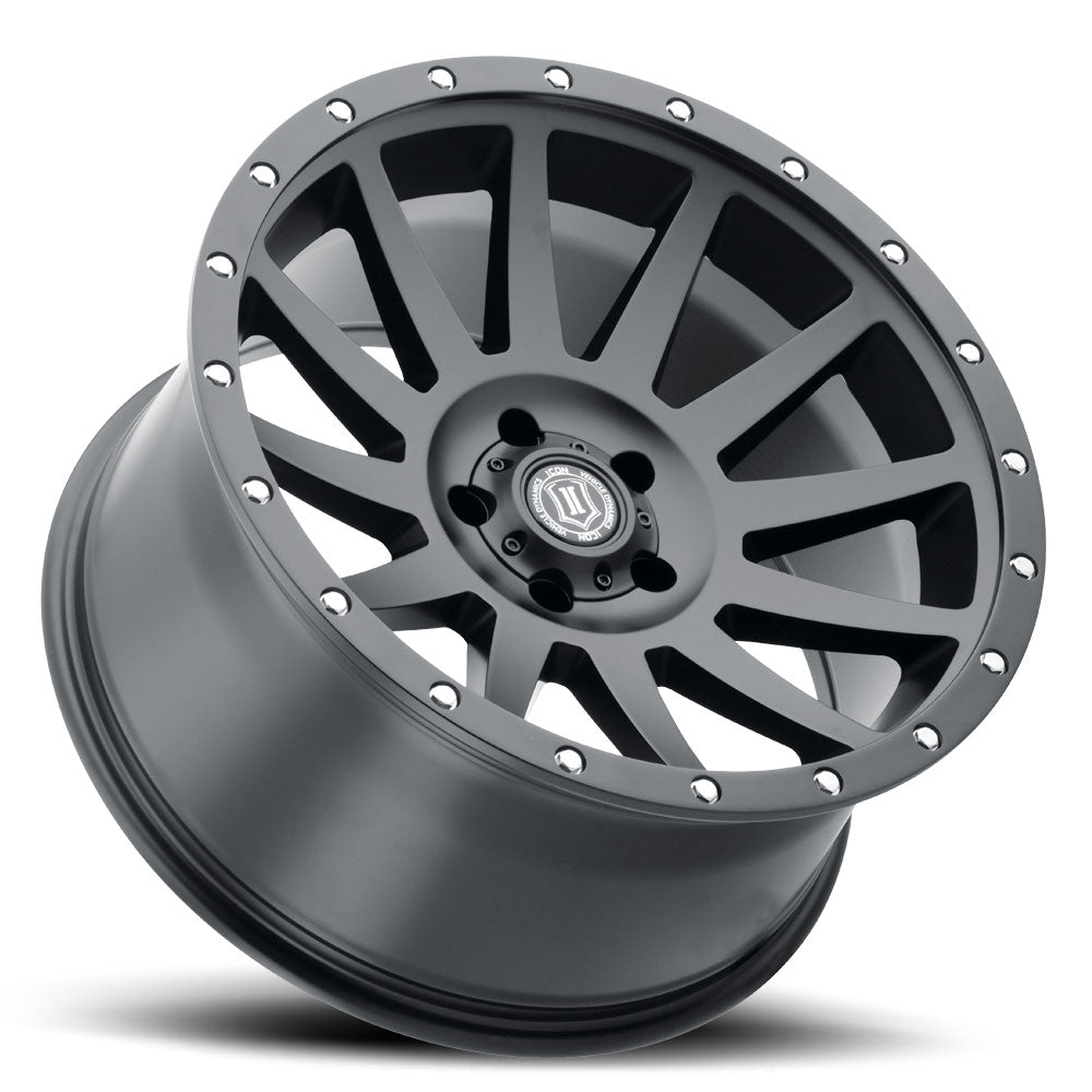 ICON Alloys Compression Satin Black 20x10 5x150 -19mm Offset 4.75" BS (2020105547SB)