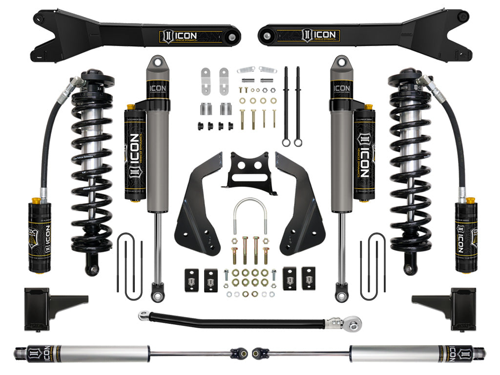 ICON 2005-07 Ford F250/F350 4-5.5" Lift Stage 5 Coilover Conversion w/Radius Arm (K63115R)