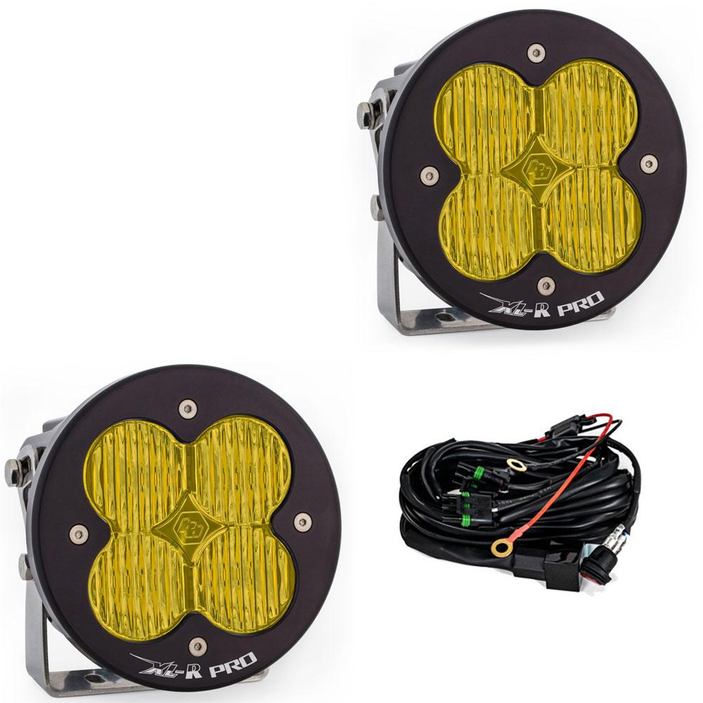 LED Light Pods Baja Amber Lens Wide Cornering Pattern Pair XL R Pro Series 537815