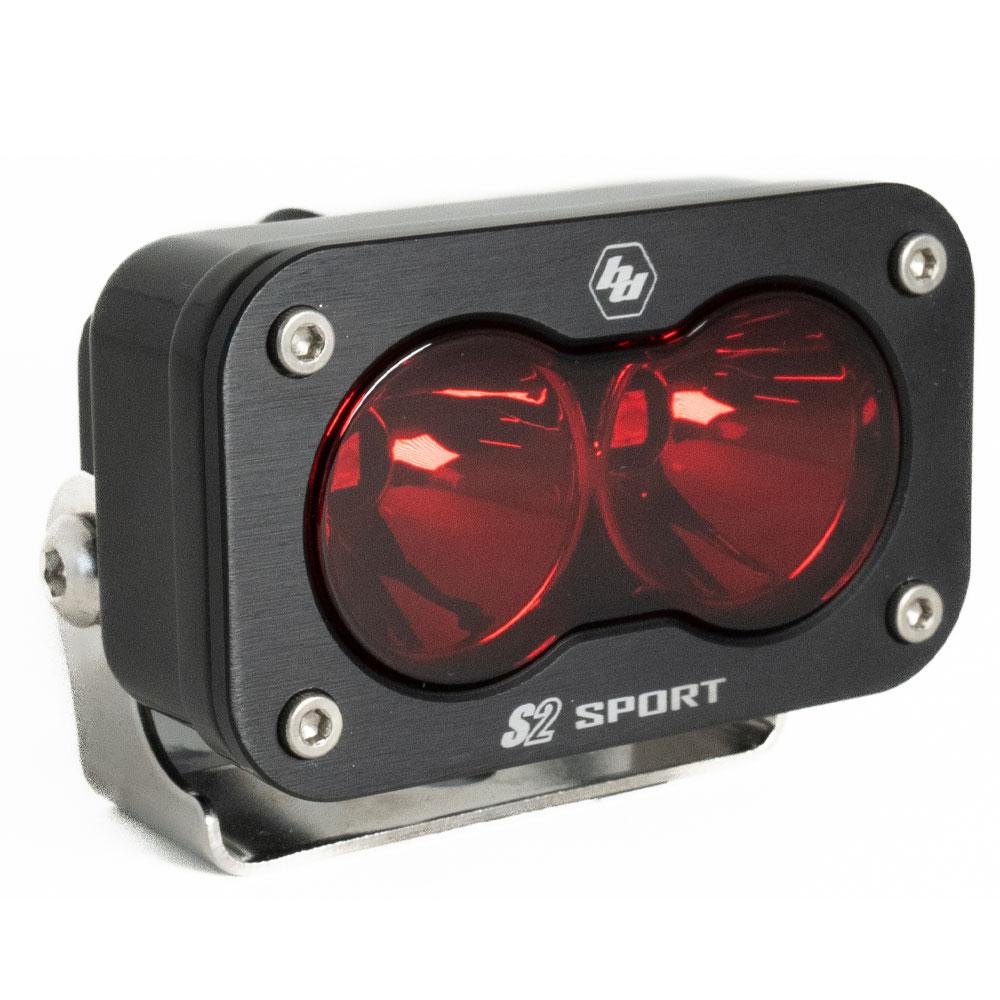 LED Work Light Red Lens Spot Pattern S2 Sport Baja Designs 540001RD