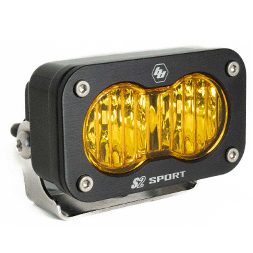 LED Work Light Baja Amber Lens Wide Cornering Pattern Each S2 Sport 540015