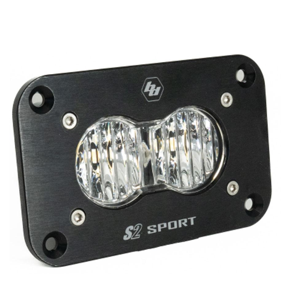 LED Work Light Clear Lens Wide Cornering Pattern Flush Mount Each S2 Sport 541005