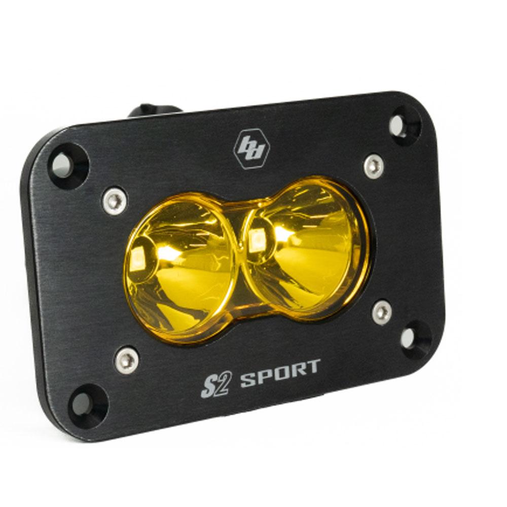 LED Work Light Baja Amber Lens Spot Pattern Flush Mount Each S2 Sport Baja Designs 541011