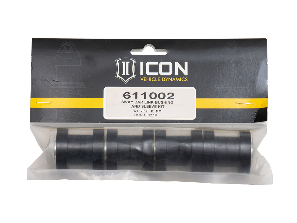 ICON Ford F-250/F-350 & Jeep Wrangler JK/JL Sway Bar Link Bushing & Sleeve Kit (611002)