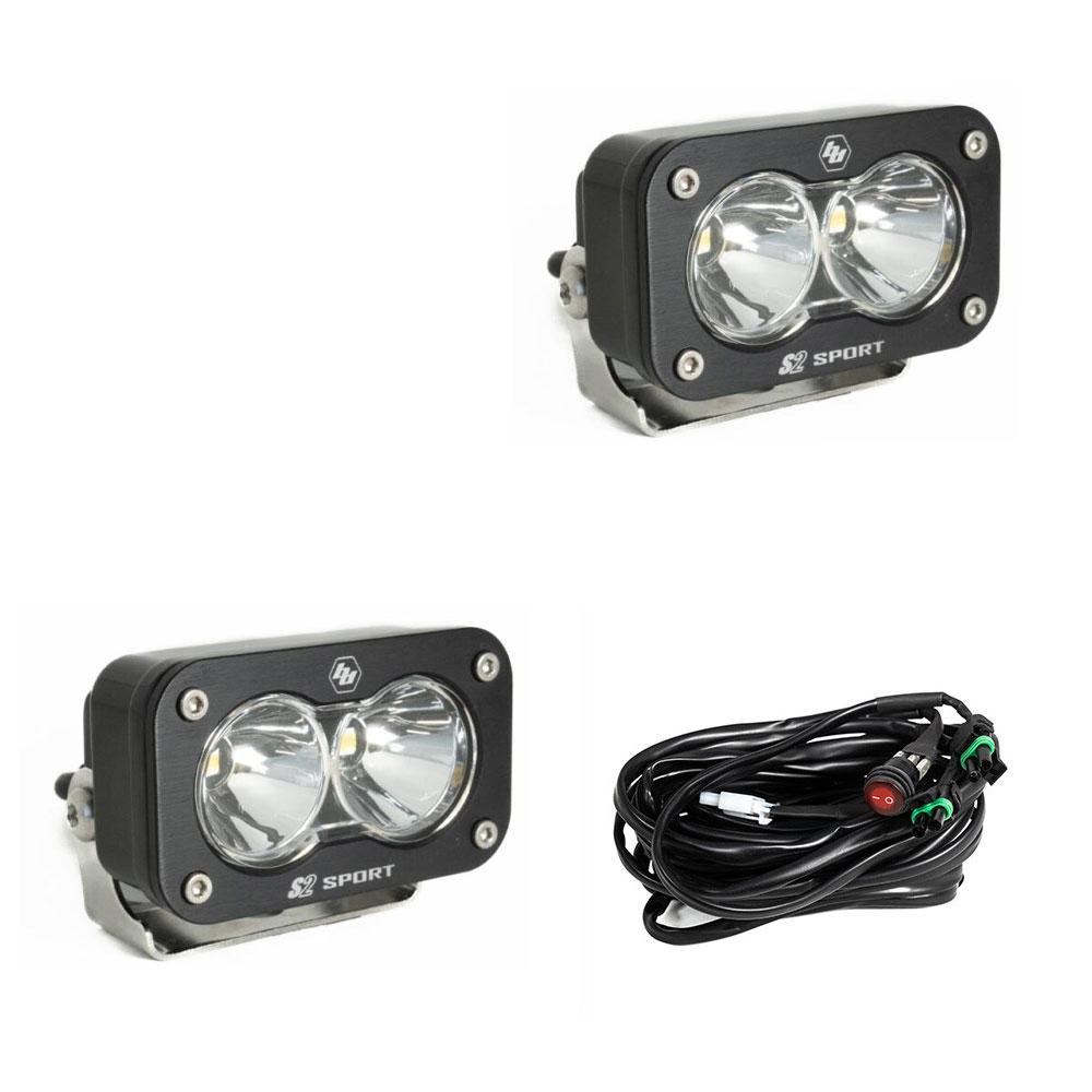LED Work Light Clear Lens Spot Pattern Pair S2 Sport Baja Designs 547801