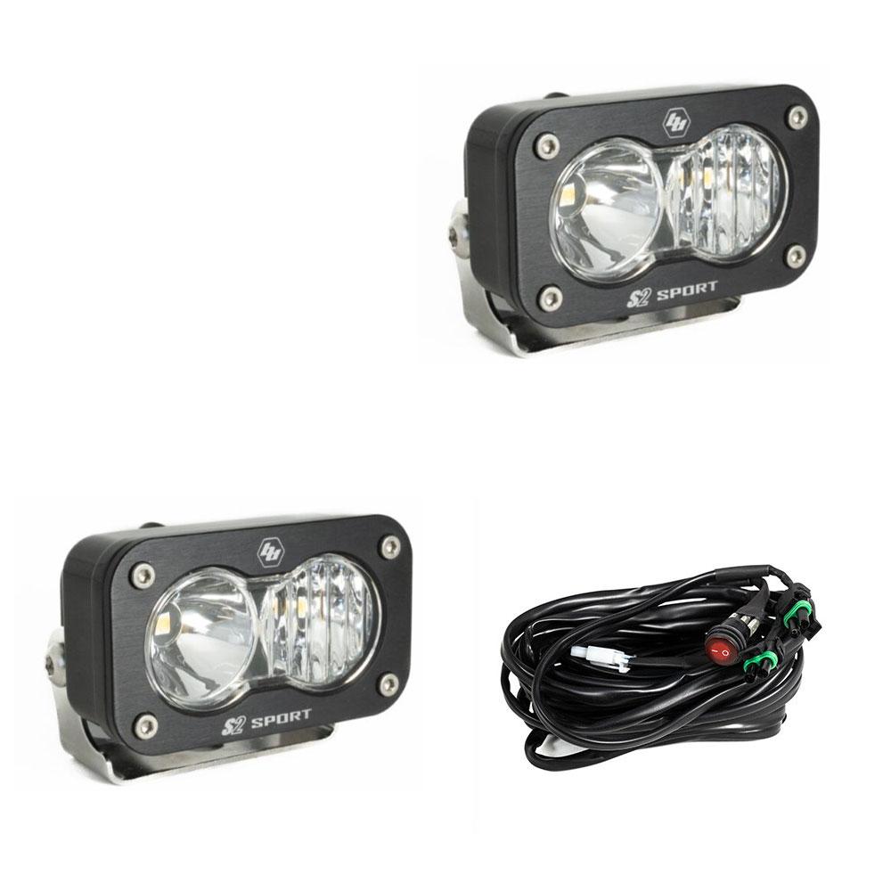 LED Work Light Clear Lens Driving Combo Pattern Pair S2 Sport Baja Designs 547803