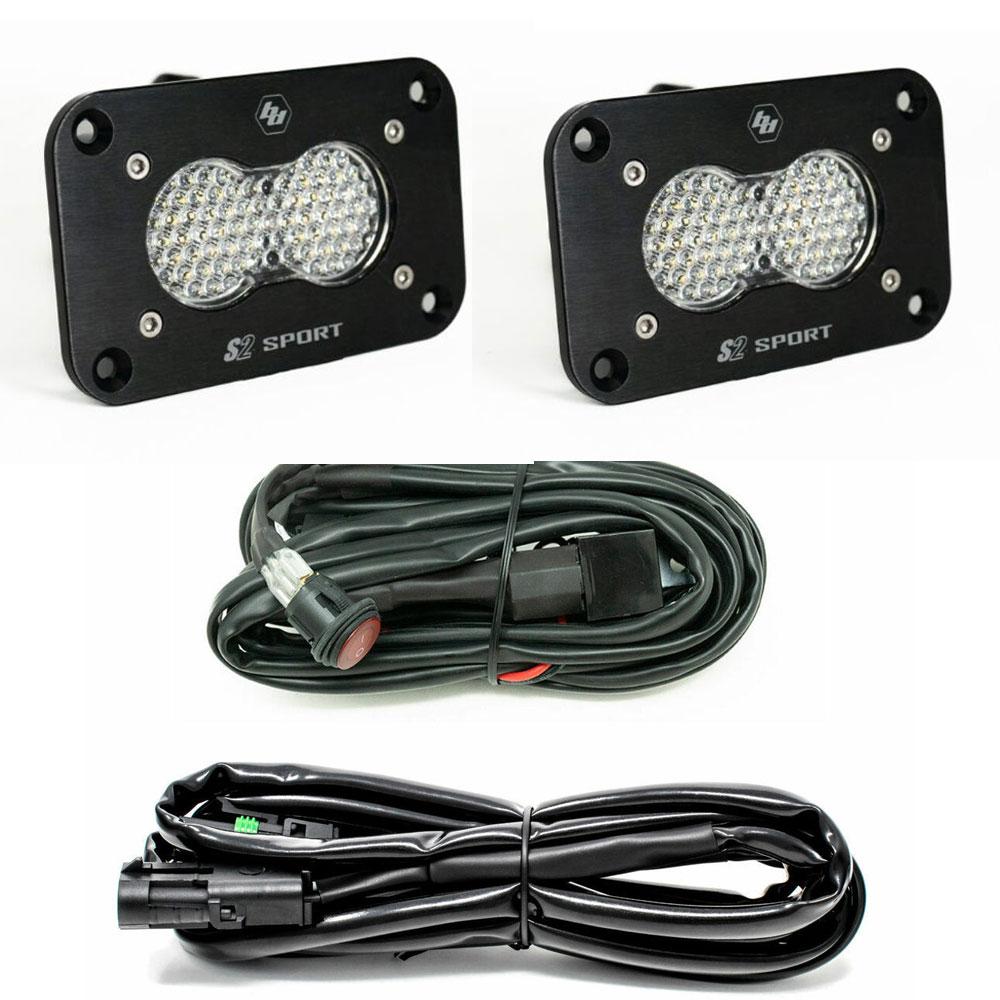 LED Work Light Clear Lens Work/Scene Pattern Flush Mount Kit S2 Sport Baja Designs 547808