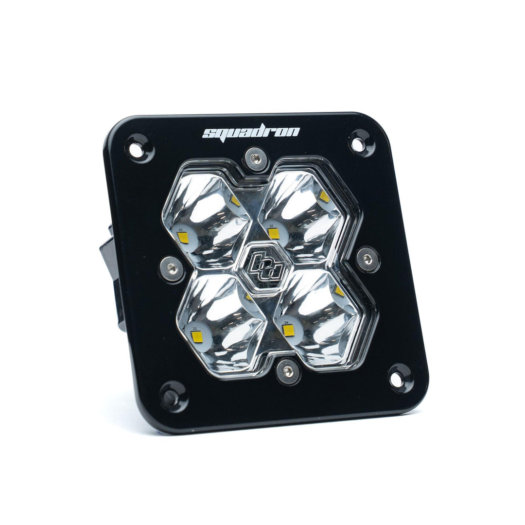 Squadron 2.0 Sport Black Flush Mount LED Auxiliary Light Pod Universal Clear Spot 55-1001-2