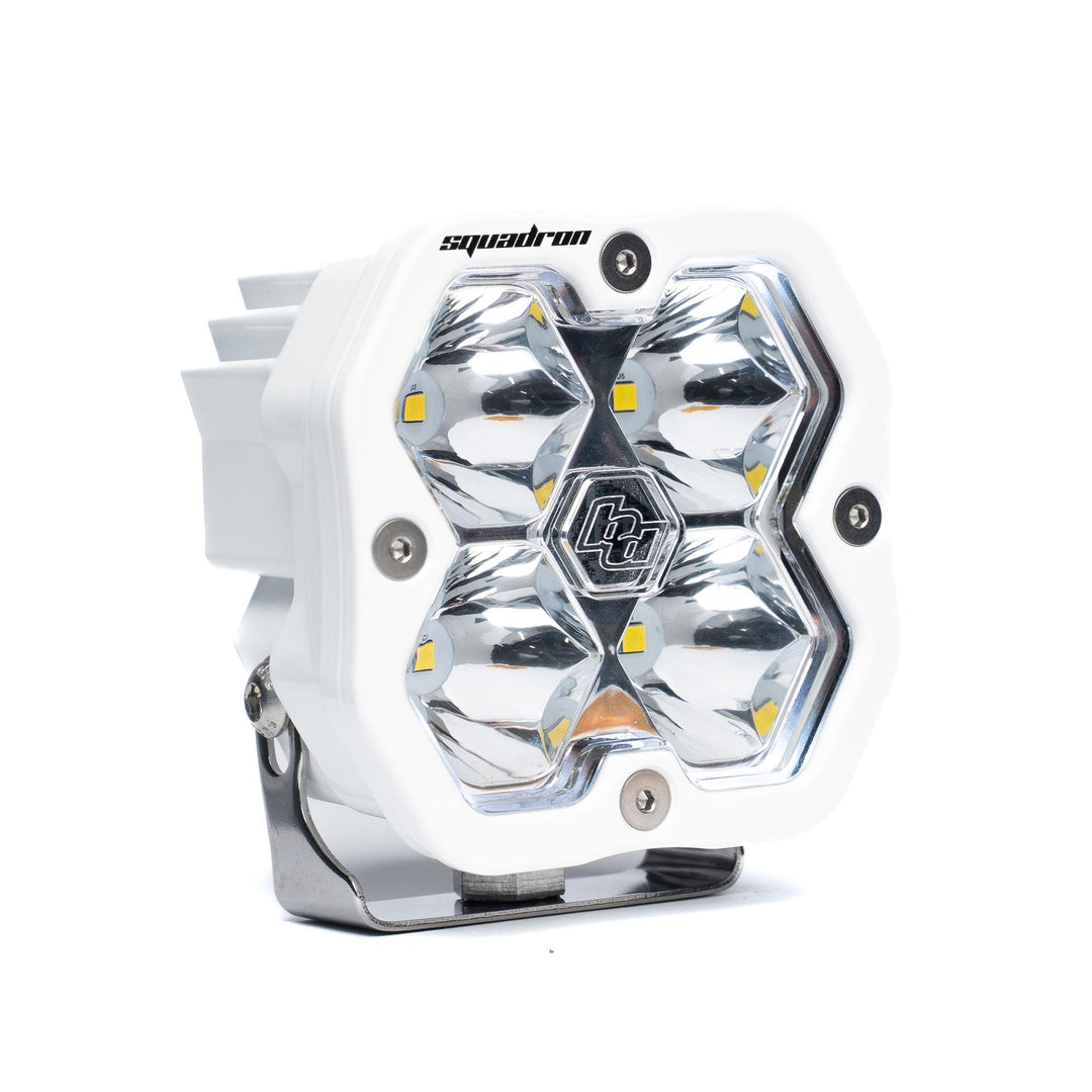 Squadron 2.0 Sport White Flush Mount LED Auxiliary Light Pod Universal Clear Spot 55-1001-WT-2