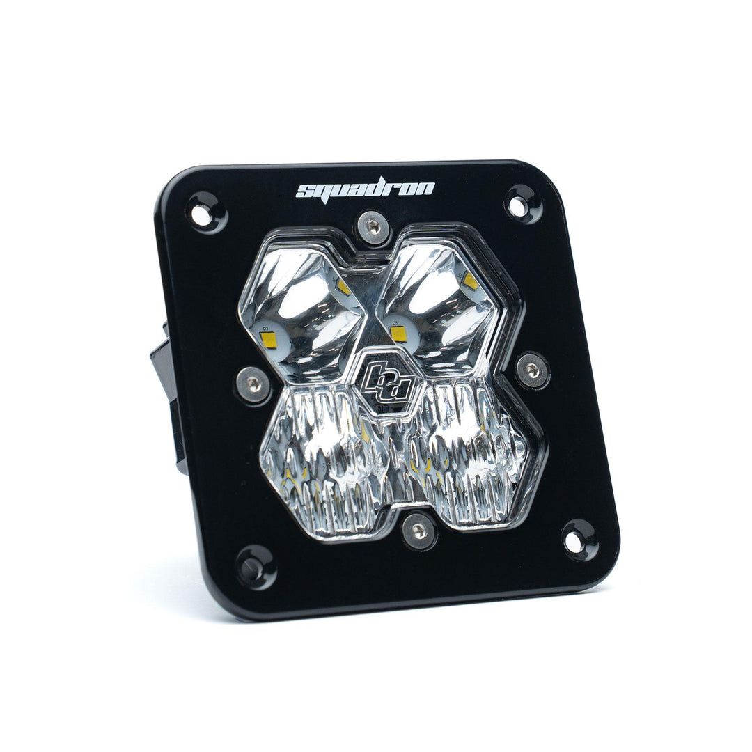 Squadron 2.0 Sport Black Flush Mount LED Auxiliary Light Pod Universal Clear Driving/Combo 55-1003-2