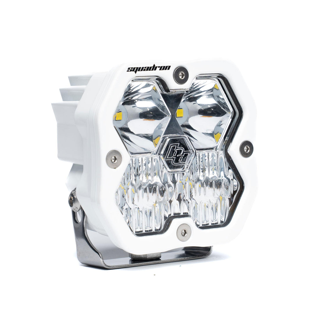 Squadron 2.0 Sport White Flush Mount LED Auxiliary Light Pod Universal Clear Driving/Combo 55-1003-WT-2