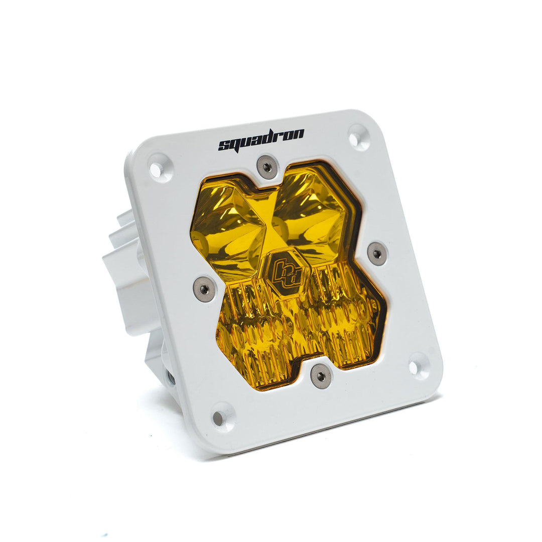 Squadron 2.0 Sport White Flush Mount LED Auxiliary Light Pod Universal Baja Amber Driving/Combo 55-1013-WT-2