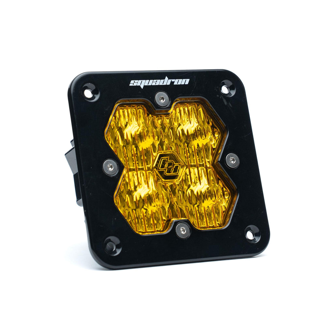 Squadron 2.0 Sport Black Flush Mount LED Auxiliary Light Pod Universal Baja Amber Wide Cornering 55-1015-2