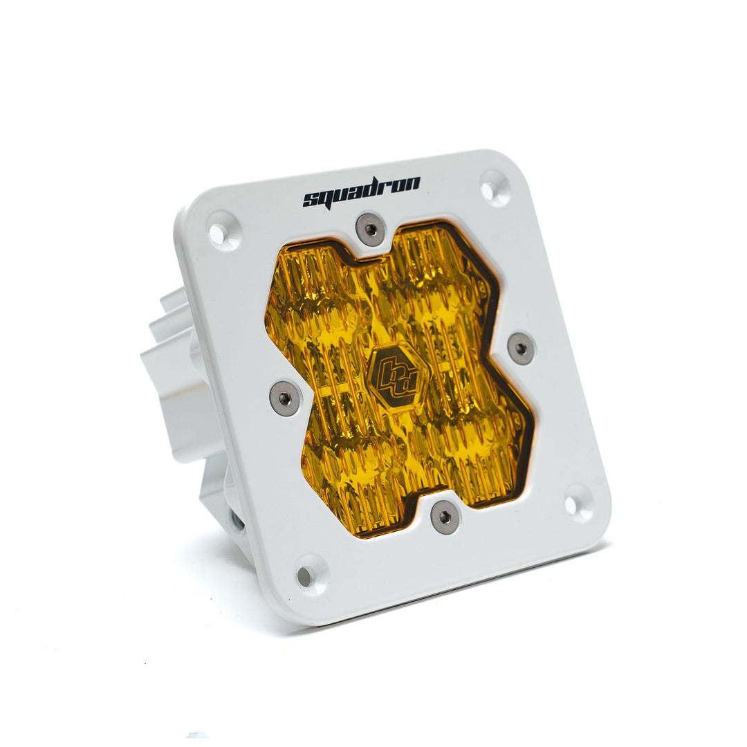 Squadron 2.0 Sport White Flush Mount LED Auxiliary Light Pod Universal Baja Amber Wide Cornering 55-1015-WT-2
