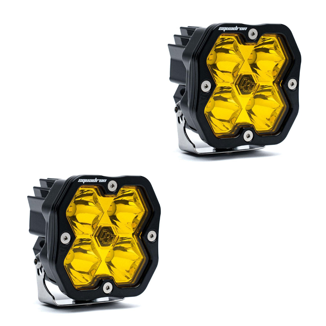 Squadron 2.0 Sport Black LED Auxiliary Light Pod Pair (No Harness) Universal Baja Amber Spot 55-7811-2NH