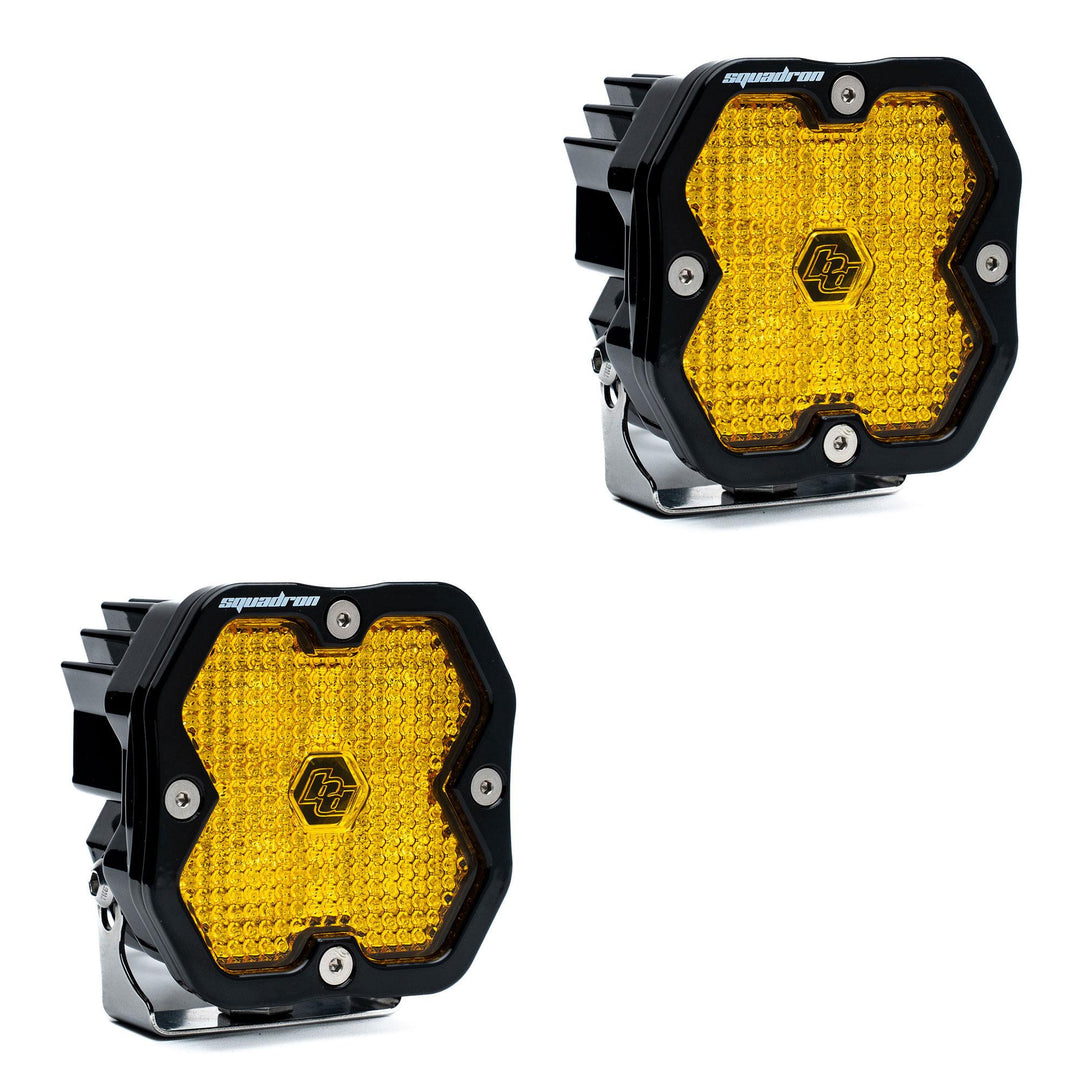 Squadron 2.0 Sport Black LED Auxiliary Light Pod Pair Universal Baja Amber Work/Scene 55-7816-2