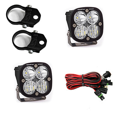 Polaris LED Light Pods 1.75 Inch Harness A Pillar Mounts Kit Squadron Sport Baja Designs 557101