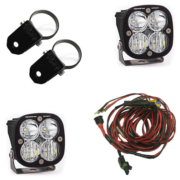 Polaris LED Light Pods 2 Inch Harness A Pillar Mounts Kit Squadron Sport Baja Designs 557102