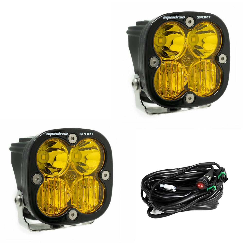 LED Light Pods Baja Amber Lens Driving/Combo Pair Squadron Sport Baja Designs 557813