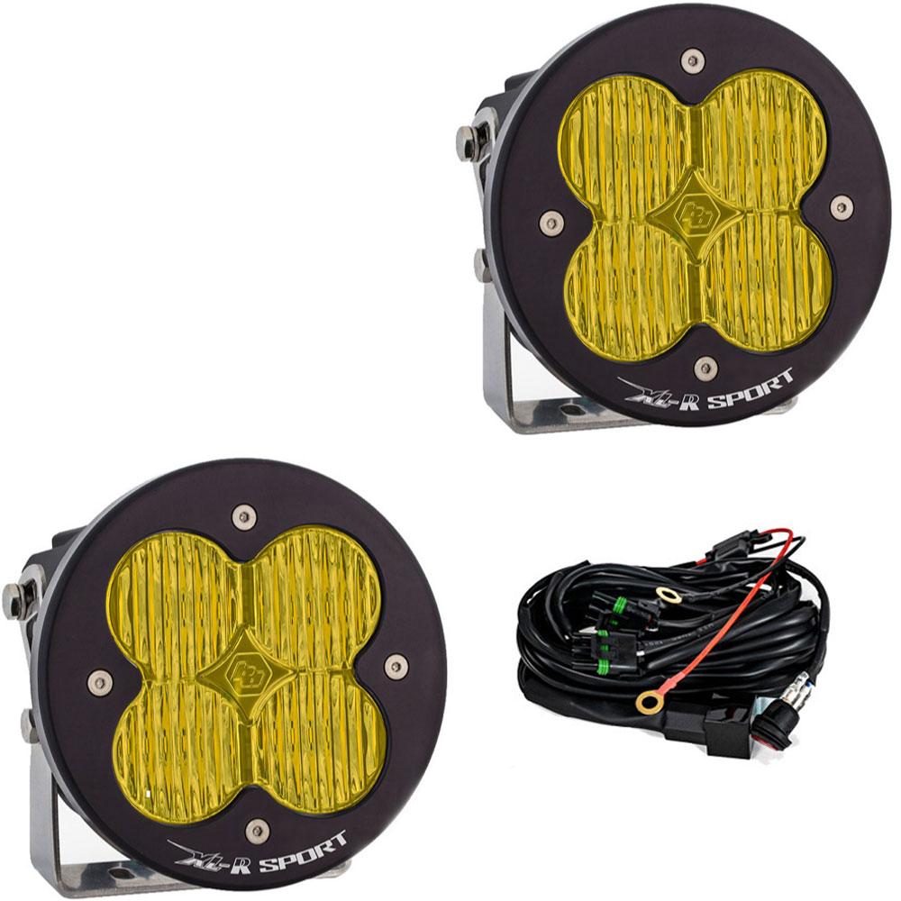 LED Light Pods Baja Amber Lens Wide Cornering Pattern Pair XL R Sport Series 577815