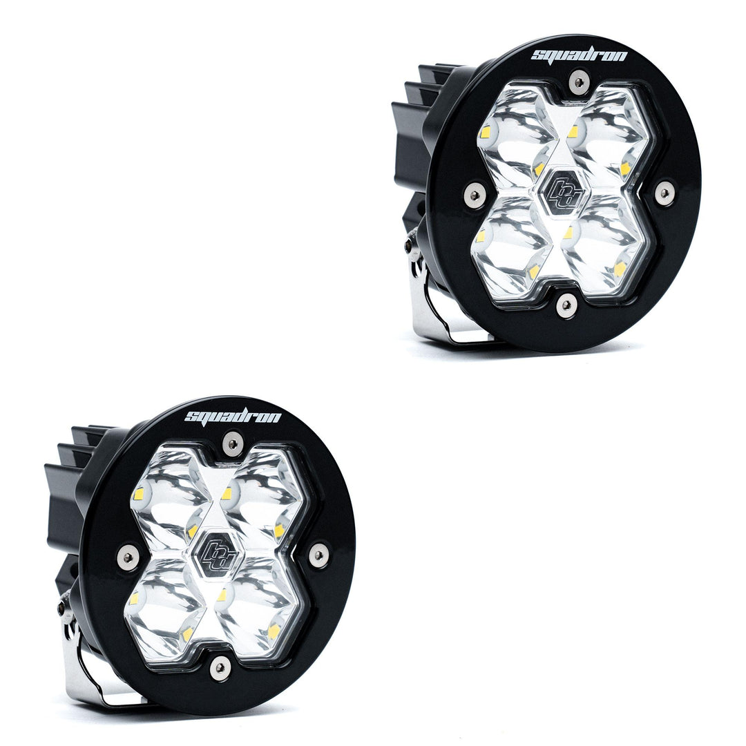 Squadron-R 2.0 Sport Black LED Auxiliary Light Pod Pair (No Harness) Universal Clear Spot 58-7801-2NH