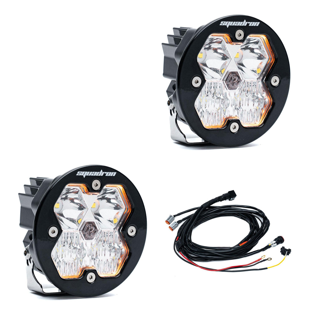 Squadron-R 2.0 Sport Black LED Auxiliary Light Pod Pair Universal Clear Driving/Combo 58-7803-2
