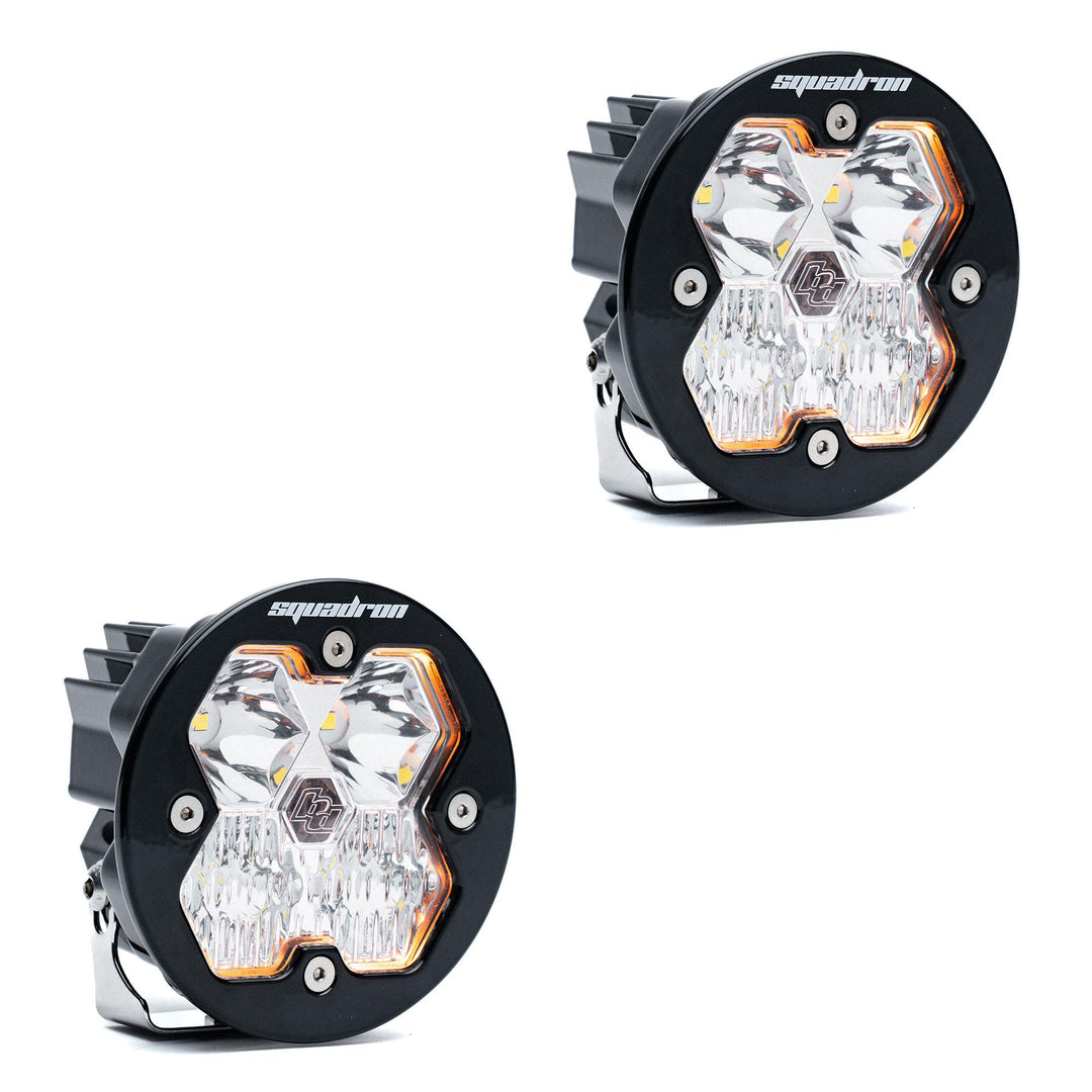 Squadron-R 2.0 Sport Black LED Auxiliary Light Pod Pair (No Harness) Universal Clear Driving/Combo 58-7803-2NH