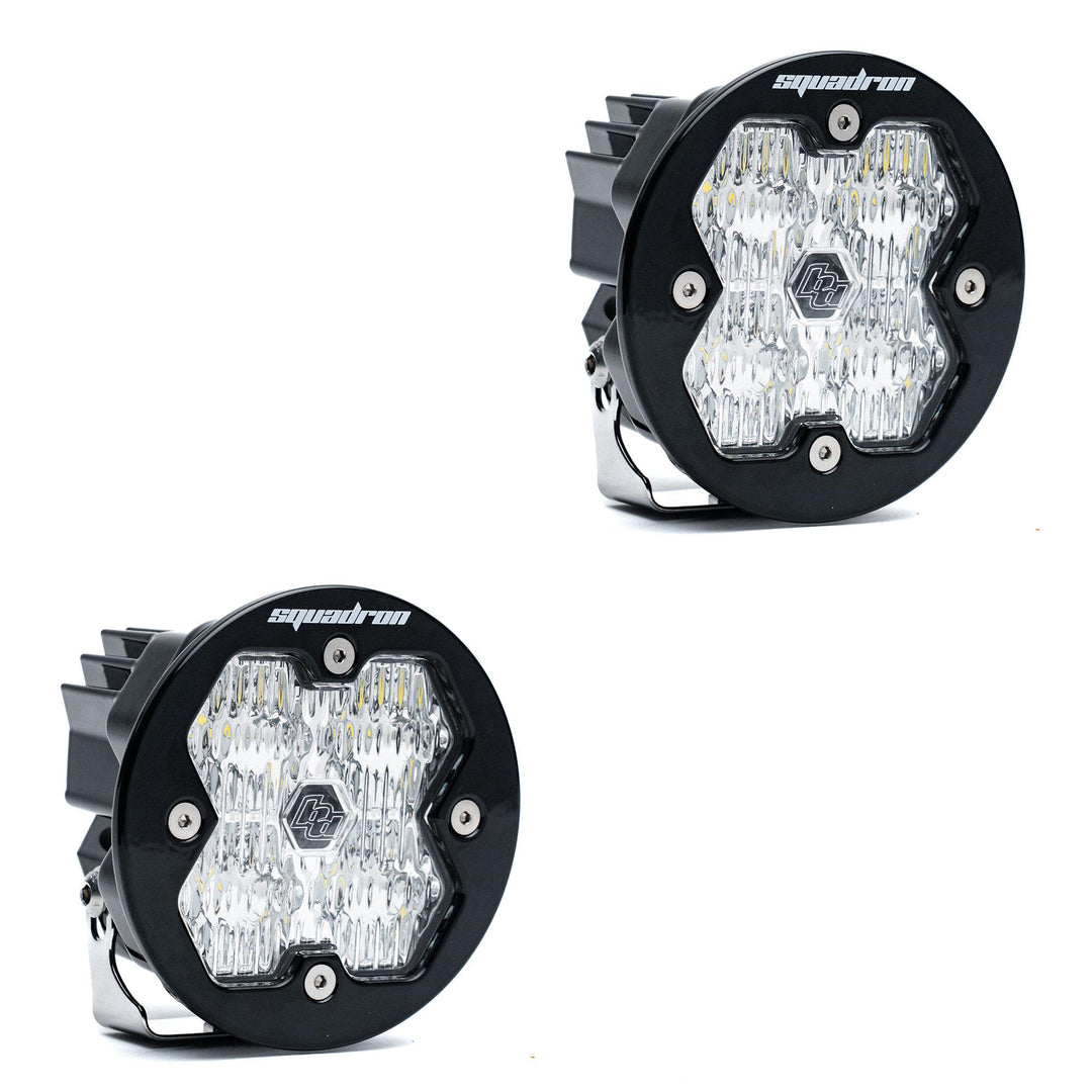 Squadron-R 2.0 Sport Black LED Auxiliary Light Pod Pair (No Harness) Universal Clear Wide Cornering 58-7805-2NH