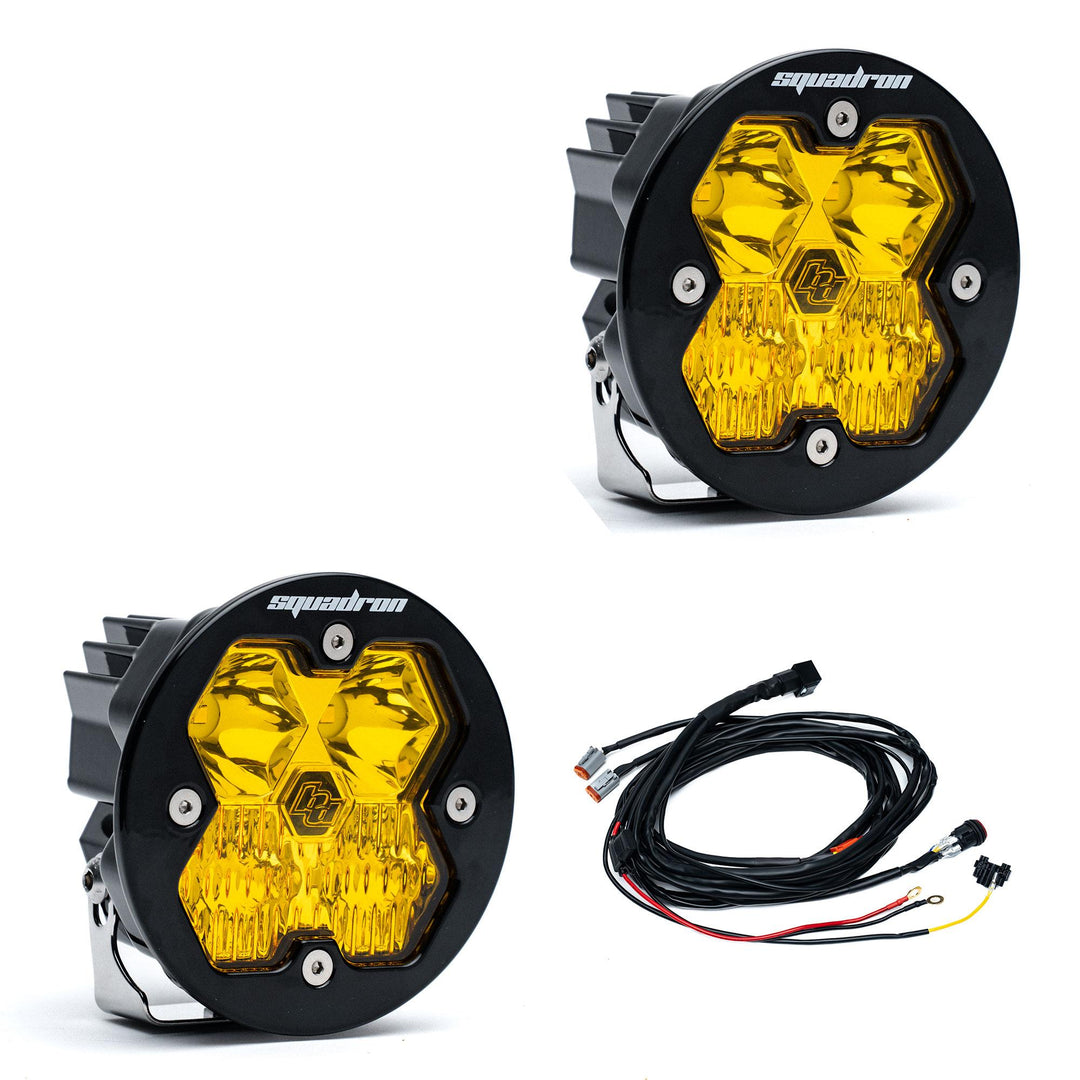 Squadron-R 2.0 Sport Black LED Auxiliary Light Pod Pair Universal Baja Amber Driving/Combo 58-7813-2